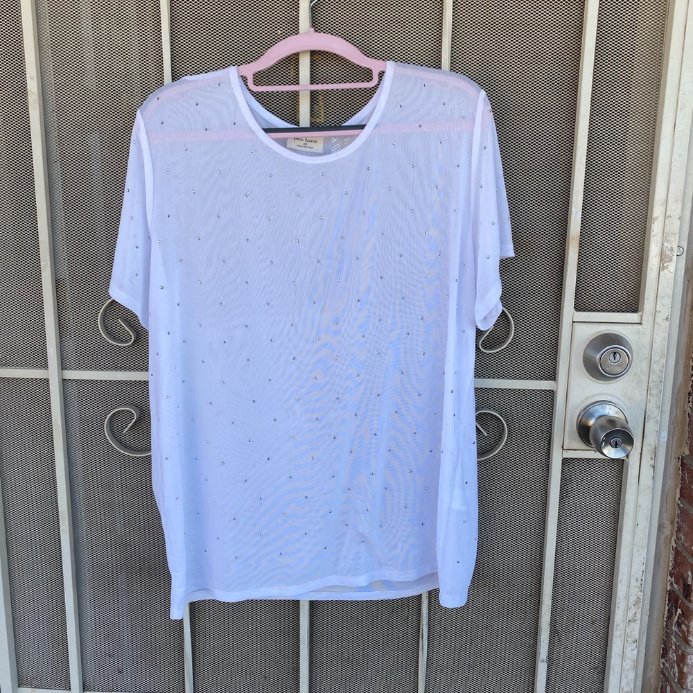 Free Kisses White Sheer Men's Tee